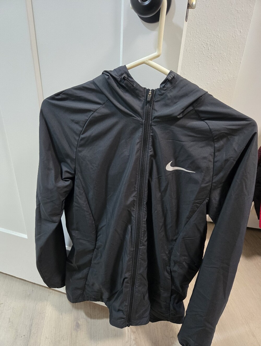 Nike Black Hooded Zip Running Jacket